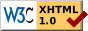 W3C Valid XHTML logo