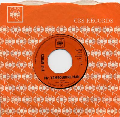 Byrds - Mr Tambourine Man - Sleeve image