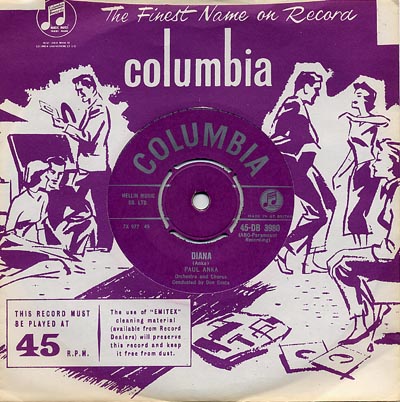 Paul Anka - Diana - Sleeve image