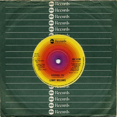 Lenny Williams - Choosing You - Sleeve image