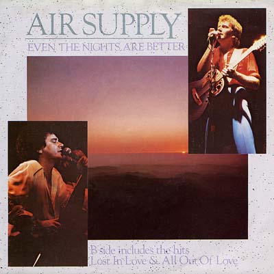 Air Supply - Even The Nights Are Better - Sleeve image