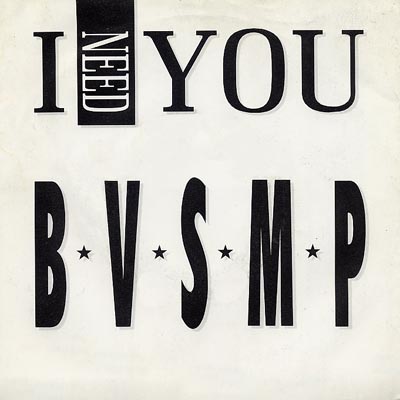 BVSMP - I Need You - Sleeve image