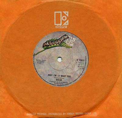 Bread - Baby I'm-A Want You - Sleeve image