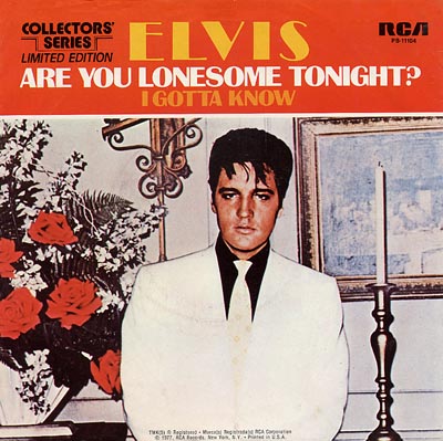 Elvis Presley - Are You Lonesome Tonight - Sleeve image