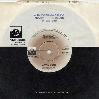 David Soul - Silver Lady - Sleeve image