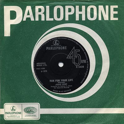 Judas Jump - Run For Your Life - Sleeve image