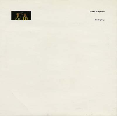 Pet Shop Boys - Always On My Mind - Sleeve image
