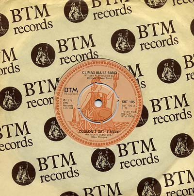 Climax Blues Band - Couldn't Get It Right - Sleeve image